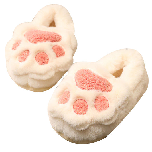 Fluffy Plush Cat Claw Slippers